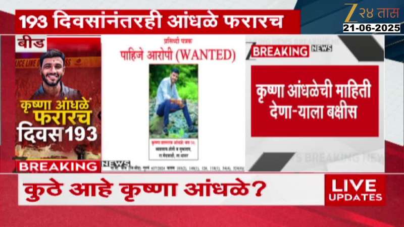 Accused Krishna Andhale Absconding 193 Days In Beed Sarpanch Case