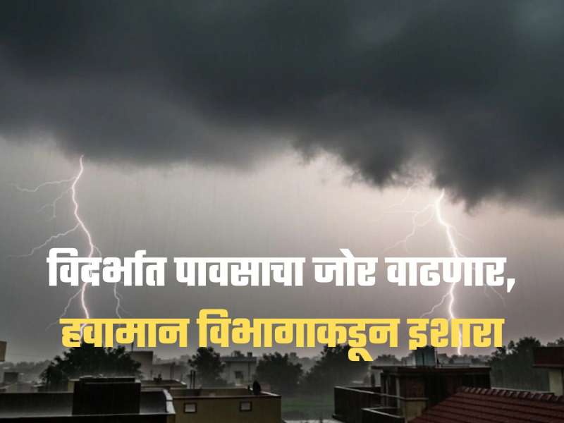 Weather Update : विदर्भात पावसाचा जोर वाढणार, हवामान विभागाकडून सतर्कतेचा इशारा