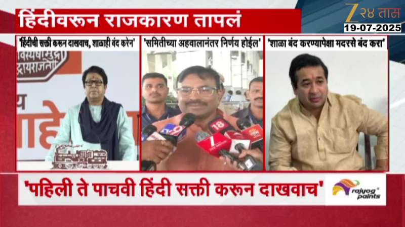 Sudhir Mungantiwar Nitesh Rane On Raj Thackeray Hindi Language Controversy