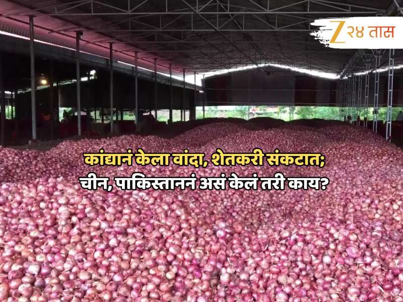 कांद्यामुंळं 'इंटरनॅशनल' वांदा; पाकिस्तान, चीनमुळं शेतकऱ्यांवर डोकं धरण्याची वेळ