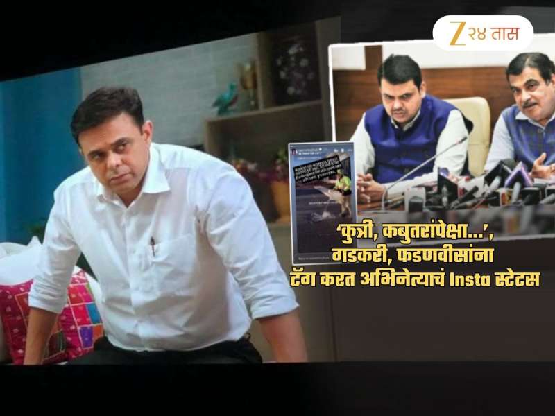 कुत्री, कबुतरांपेक्षा इथं लक्ष घाला; गडकरी, फडणवीसांना टॅग केलेली सुमित राघवनची Insta स्टोरी पहिली का?