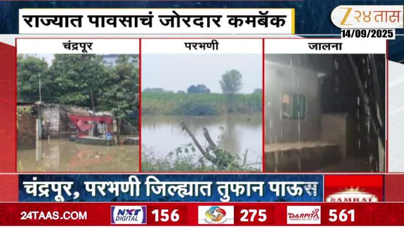 Chandrapur Parbhani Jalna Heavy Rainfall Begins After Interval