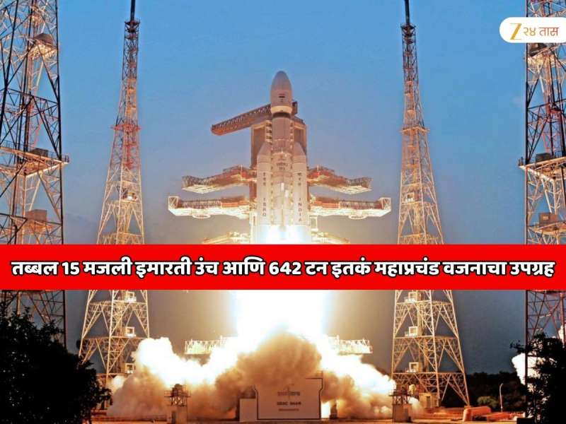 तब्बल 15 मजली इमारती उंच आणि 642 टन इतकं महाप्रचंड वजन; ISRO ने लाँच केले भारतातील सर्वात शक्तीशाली सॅटेलाईट; शत्रूच्या प्रत्येक हालचालीवर लक्ष ठेवणार