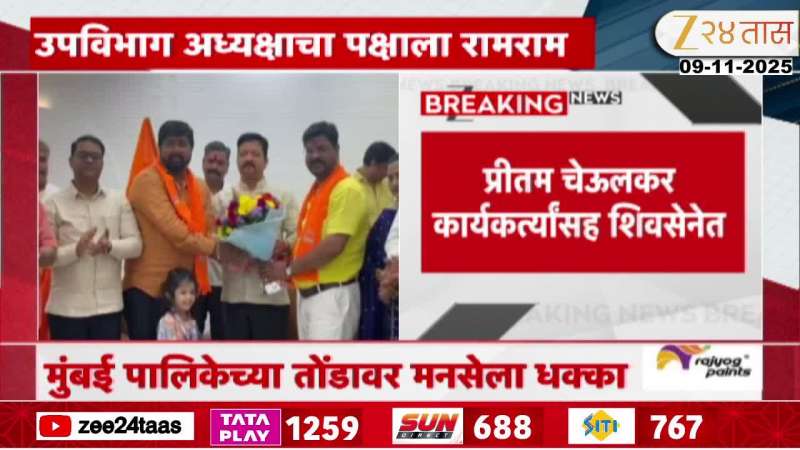 Shock to MNS in Mumbai MNS sub division president Pritam Cheulkar left the party