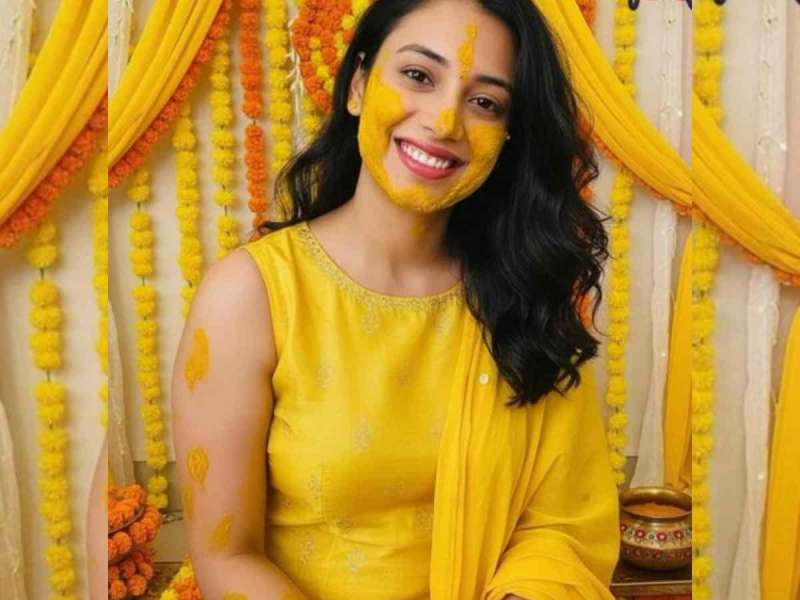 क्रिकेटच्या राणीचा हळदीसोहळा! स्मृती मानधनाच्या हळदीचे रंगतदार फोटो व्हायरल