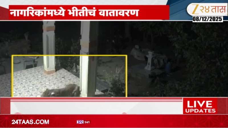 Pune Shirur CCTV Leopard Attack Dog
