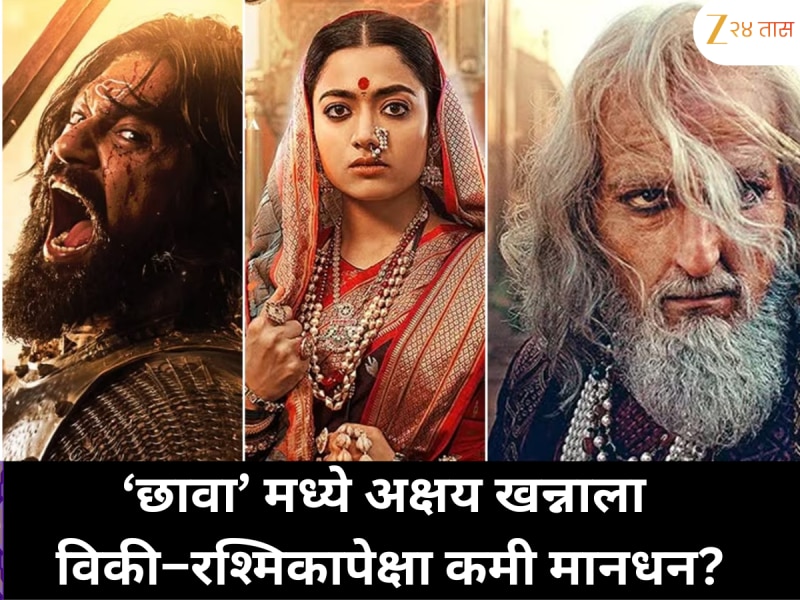 Chhaava Cast Fees: ‘छावा’ चित्रपटात अक्षय खन्नाला विकी कौशल आणि रश्मिका मंदान्नापेक्षा खूपच कमी मानधन; किती कमी ते जाणून घ्या