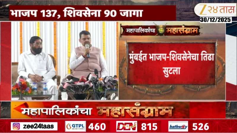 BJP Shiv Sena Seat Sharing Controversy Resolved For Mumbai Mahapalika Election