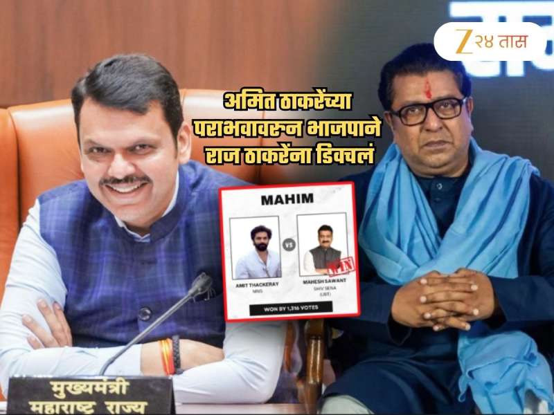 तुम्ही घरातल्या व्यक्तीला जिंकवू शकला नाहीत, ज्यांनी अमित...; भाजपाने राज ठाकरेंना डिवचलं