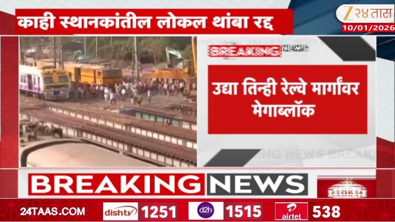 Mumbai Local Train News Railway Mega Block on Jan 10th 2026