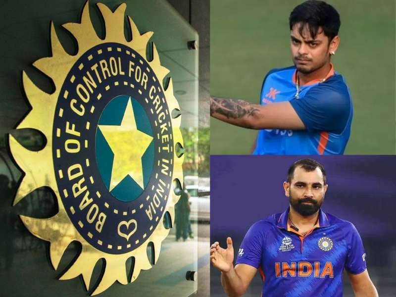 ईशान किशन ते मोहम्मद शमी, BCCI च्या सेंट्रल कॉन्ट्रॅक्टमधून 'या' 5 स्टार खेळाडूंना काढलं बाहेर 