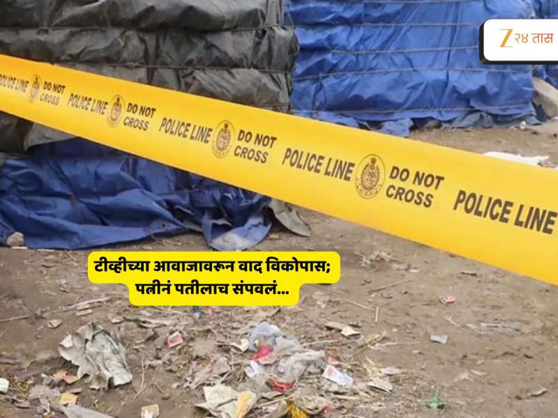 TV च्या आवाजावरून भांडण वाढलं अन् पत्नीनं पतीचाच काटा काढला; शेजाऱ्यांचाही थरकाप 