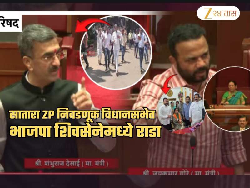 Satara ZP Election वरुन सेना-भाजपाचा सभागृहात राडा! शंभूराज देसाई म्हणाले, 'आमच्या शर्टवर रक्त..'