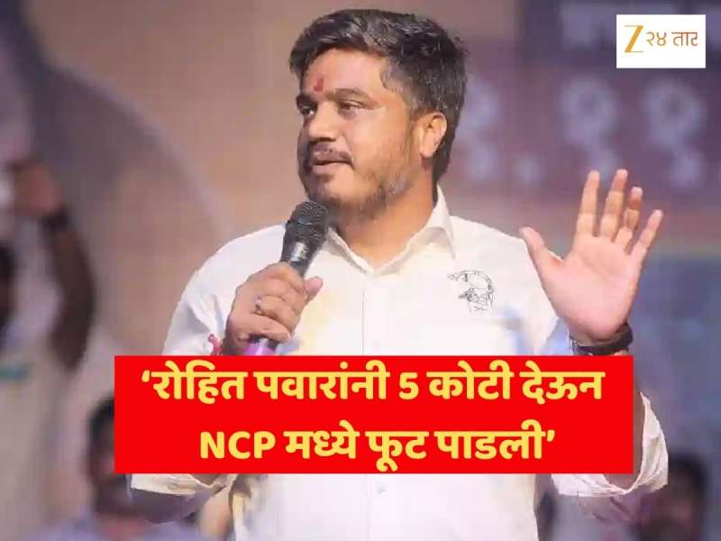 'राष्ट्रवादीत फूट पाडण्यासाठी 5 कोटींचं पॅकेज अन् पैसे घेऊन नेमणूका', रोहित पवारांवर गंभीर आरोप