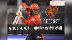 6, 0, 6, 4, 4, 4... अभिषेक शर्माने मैदानात वरुण चक्रवर्तीला धु धु धुतलं! केवळ चौकार 