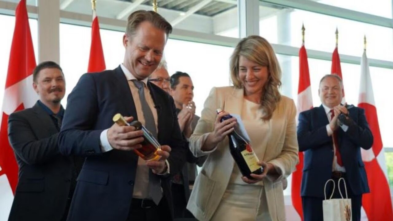 Whiskey war Canada vs Denmark Greenland Hans Island faught for 38 years 